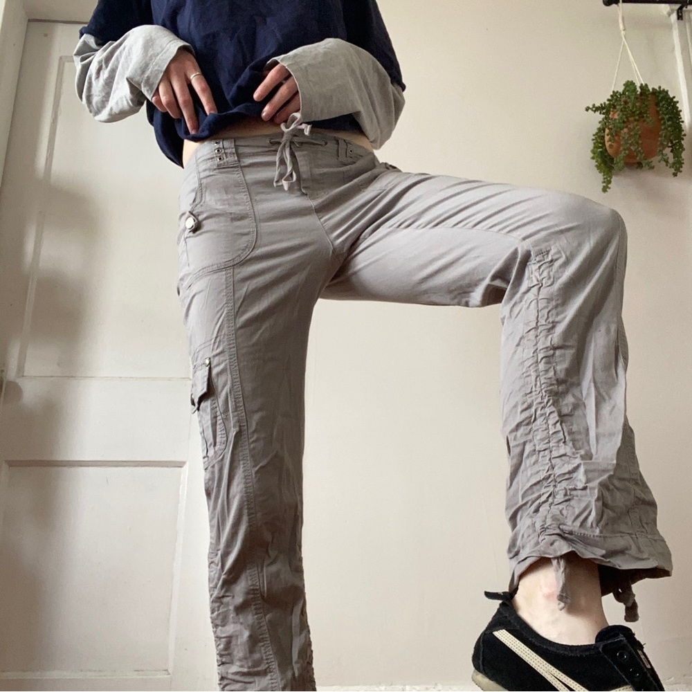y2k grey cargo pants